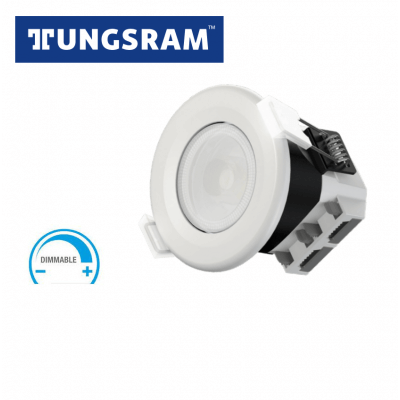 TUNGSRAM LED FIREPROOF Downlight dimmable 5W 3000K ou 4000k 450lm étanche IP65