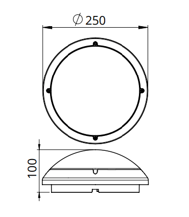schéma Hublot  LED blanc froid  mur plafond tungsram 93119333