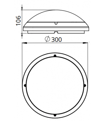 Hublot plafonnier LED blanc froid 4000k mur plafond tungsram 93119335 détecteur de mouvement