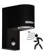 Applique extérieure Quazar 13 noir 1*GU10 11W max IP44 étanche avec détecteur de mouvement