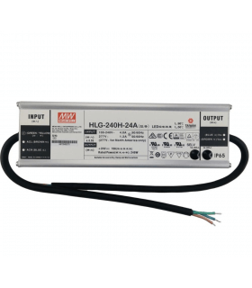 Alimentation LED métallique Meanwell HLG-240H-24A IP65