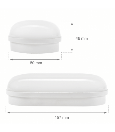 Applique LED technic lamp ovale étanche 8W 4000K 820 lumens