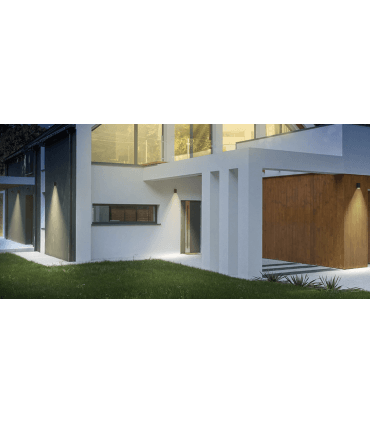 Applique murale PARETE cylindrique GU10 6W blanc IP54 étanche