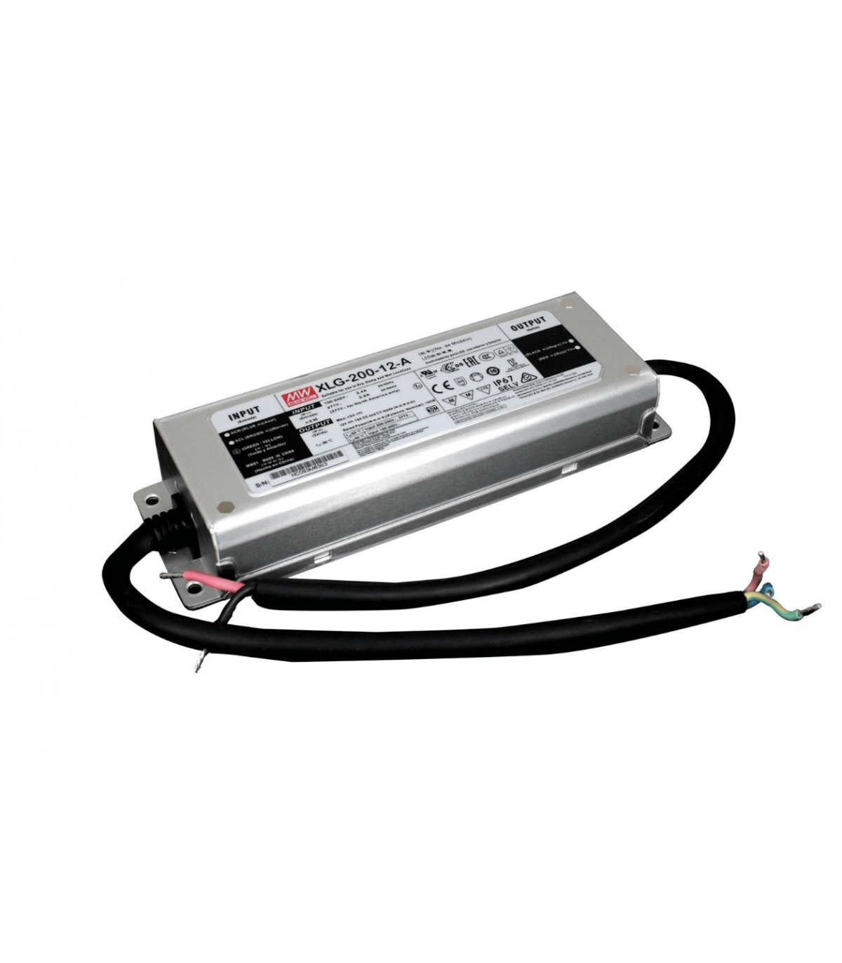 GLSV-200B012 Alimentation LED métallique 200W 12V 16.6A étanche IP67