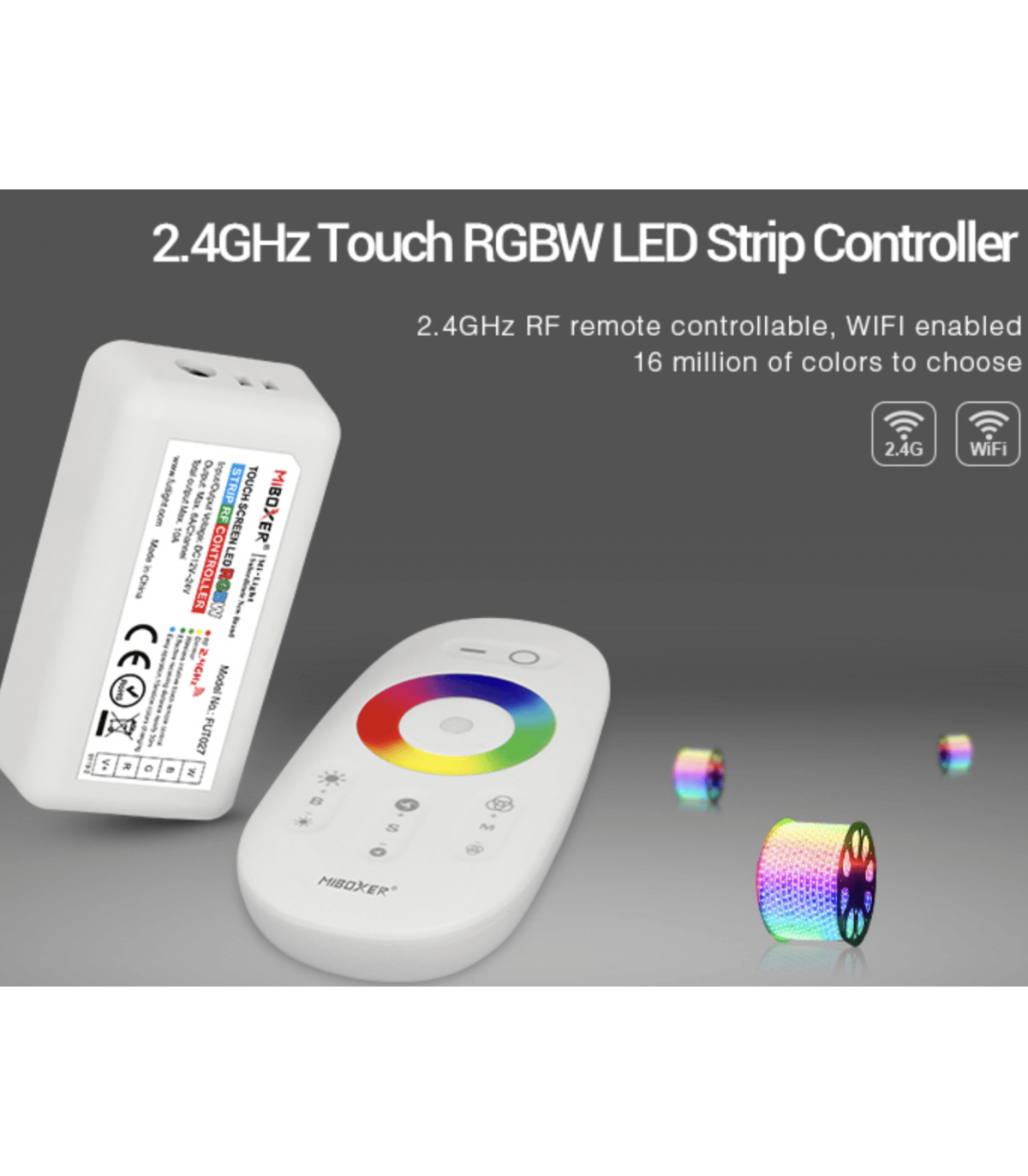 6 mètres 12V étanche RGB ruban LED avec télécommande touch, 30