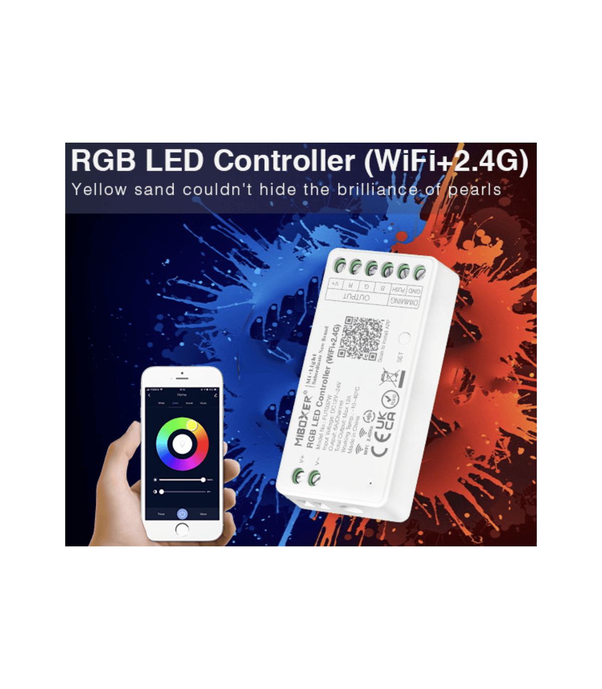 Contrôleur LED RGB WIFI + 2,4G Mi-Light FUT037w