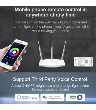 Contrôleur LED RGB WIFI + 2,4G Mi-Light FUT037w