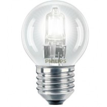 Philips EcoClassic 28W E27 230V P45 CL 1BC Lampe halogène à tension secteur économique pour lustre de forme P45 