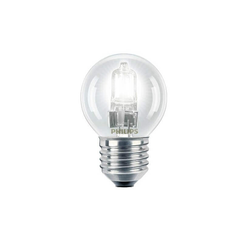 Philips EcoClassic 28W E27 230V P45 CL 1BC Lampe halogène à tension secteur économique pour lustre de forme P45 Philips EcoClassic 28W E27 230V P45 CL 1BC Lampe halogène à tension secteur économique pour lustre de forme P45