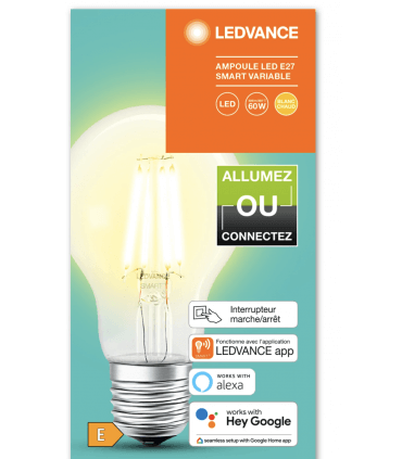 Lampe LED Connectée bluetooth LEDVANCE Smart BT 6W 806lm Google Assistant et   Alexa