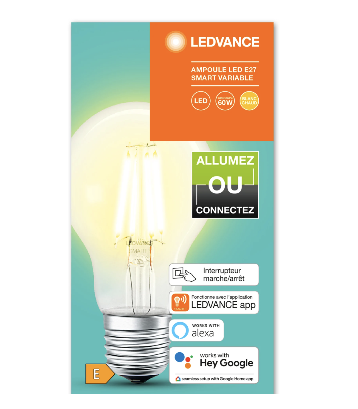 Ampoule LED 4W - E27- vintage - ambré - ST64 Edison - Master