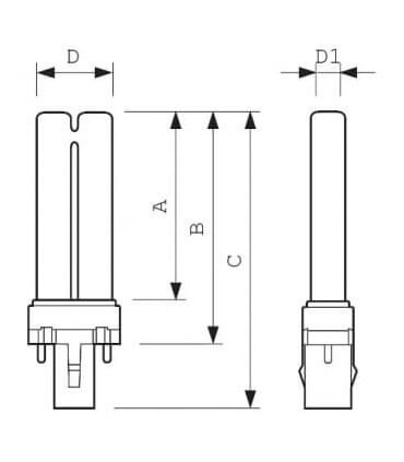 schéma PHILIPS Actinic PL-S 9W 10 UV-A 2P G23 951946
