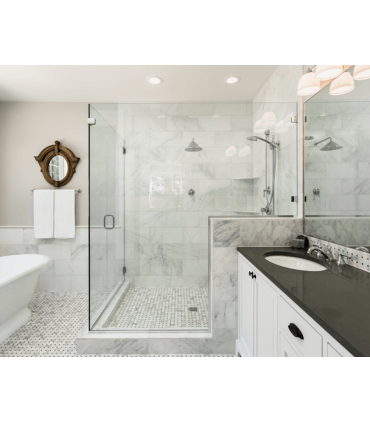 CANUZAPU Spot étanche IP65 rond fixe en aluminium brossé pour lampes GU10 et Gu5.3