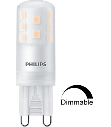 Ampoule Philips Corepro LEDcapsule 2.6W substitut 25w 300lumens blanc chaud 2700K 220-240V culot G9