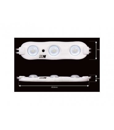 MW-MLD-L-3W-LENS Chaine de 30 modules Blanc 6000-7000k 160° 12V IP67