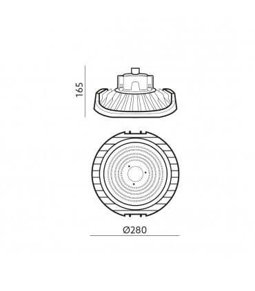 Cloche LED NINA HIGH BAY 150W 4000K 19200lumens 110°
