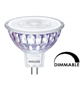 Ampoule Master LEDspot Philips MR16 DIM 7W substitut 50w 660lumens blanc froid 4000K Gu5.3