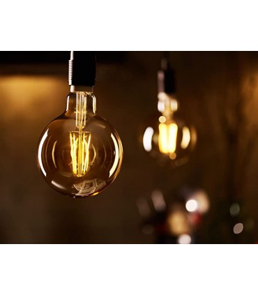 Philips LED Classic 7.2w substitut 50W G93 blanc trés chaud 2200k E27 GOLD Dimmable