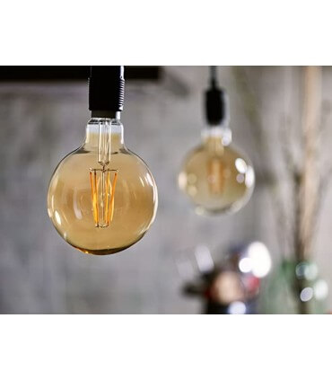 Ampoule  Philips LED Classic 7.2w substitut 50W G93 blanc trés chaud 2200k E27 GOLD Dimmable