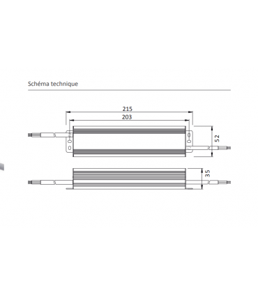Alimentation LED métallique 100W 24V 4.17A IP67 Etanche