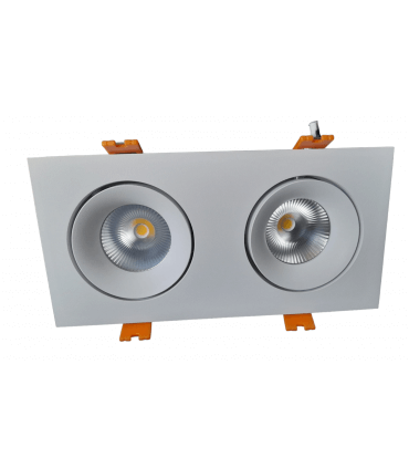 Lited Downlight led DOS blanc 2*9W 4000K blanc froid 1600lumens