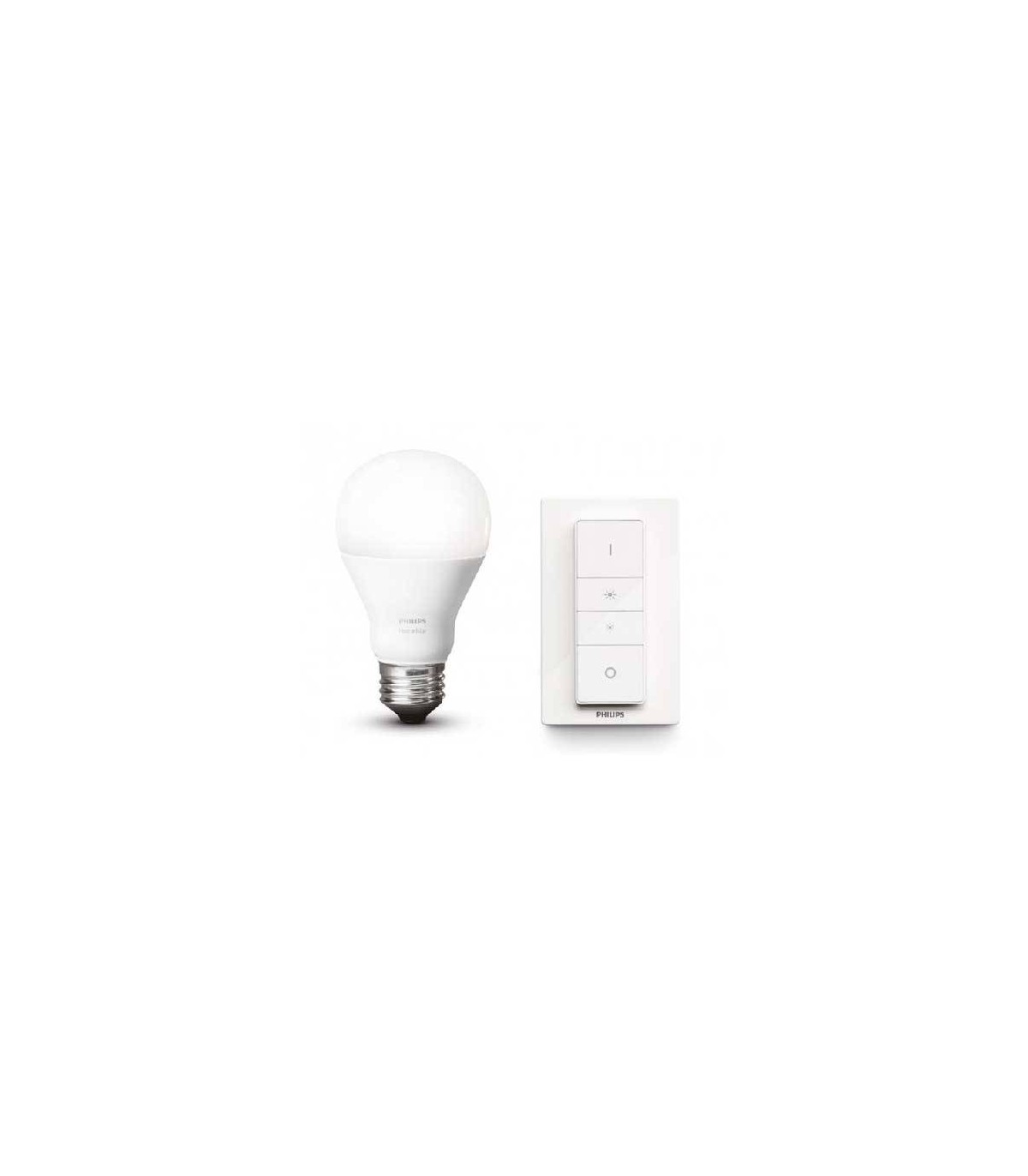 Kit Philips HUE ampoule led 9w substitut 60w 806lumens Blanc chaud dimmable avec interrupteur variateur