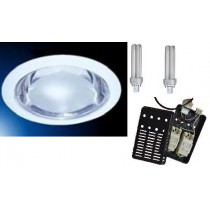 Downlight fluocompact rond 2x26w complet avec lampes et ballast