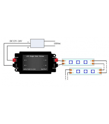 Variateur / dimmer sans fil à Radio MW-CTR-MONO-8A-01
