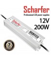 Alimentation LED Métallique SCHARFER 200W 12v 16.7A Etanche IP67 SCH-200-12
