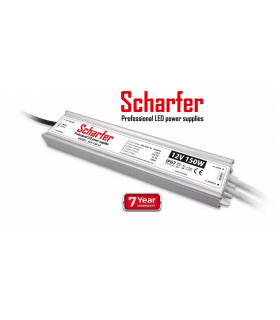 Alimentation LED Métallique SCHARFER 150W 12v 12.5A Etanche IP67 SCH-150-12