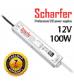 Alimentation LED Métallique SCHARFER 100W 12v 8.33A Etanche IP67 SCH-100-12