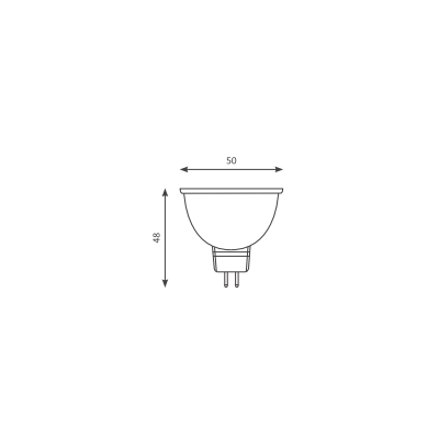 dimension du led 7,2w G5,3