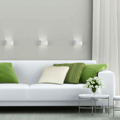 Applique Spectrum Squalla culot G9 10W oval blanc avec intérieur blanc IP20