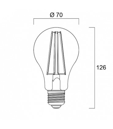 Ampoule LED SYLVANIA Toledo Retro GLS A70 11W substitut 100W 1521lumens Blanc chaud 2700k E27 SY0027142