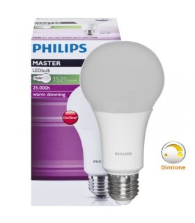 Ampoule Philips MASTER LEDbulb A60 15w substitut 100W  1521lumens blanc chaud 2200K-2700K E27 ph555552
