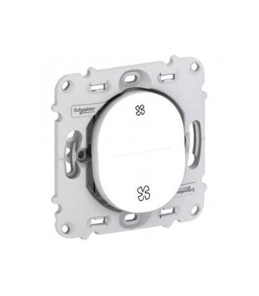 Ovalis - poussoir VMC - sans arrêt - sans plaque - Blanc - S261236