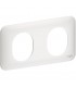 SCHNEIDER Ovalis - Plaque de finition - 2 postes horizontal - Blanc - S260704