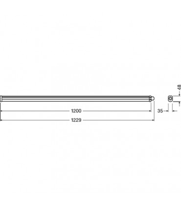 Réglette LED Osram LEDVANCE 36W IK08 4000lm blanc Etanche 1200mm