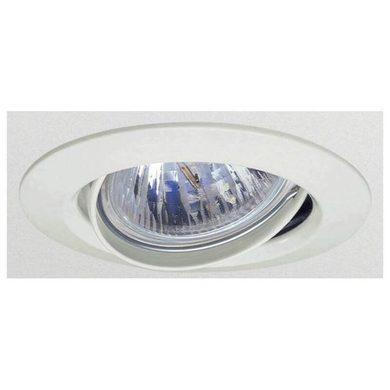 Spot à encastrer rond orientable blanc pour lampe GU10 et Gu5.3 Spot à encastrer rond orientable blanc pour lampe GU10 et Gu5.3