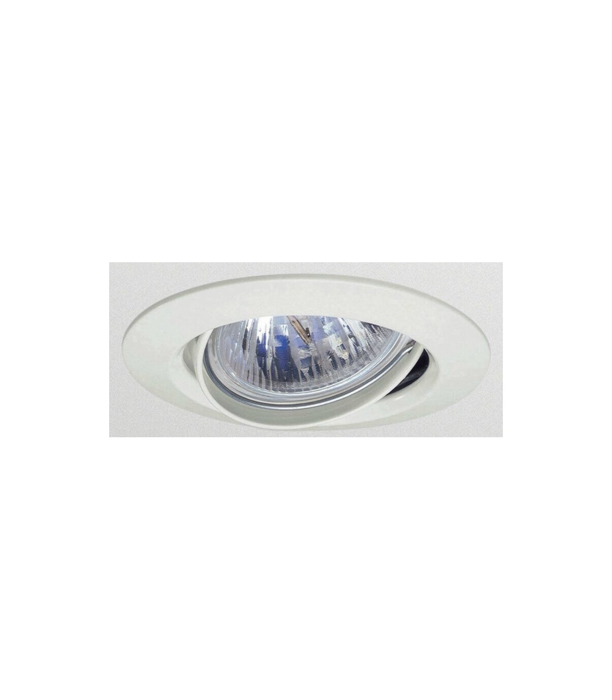 Spot à encastrer rond orientable blanc pour lampe GU10 et Gu5.3