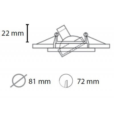Spot à encastrer rond orientable blanc pour lampe GU10 et Gu5.3