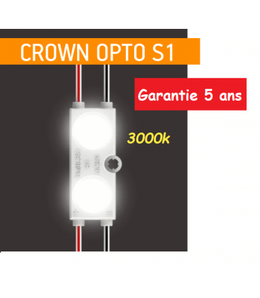 CROWN OPTO S1 Chaîne de 50modules 0.75w/module 3000K Blanc chaud 12V IP66160°
