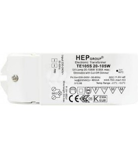Transformateur HEP Group LED et halogène TE105S 20-105W 5A dimmable