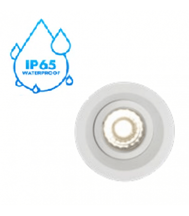 Spot LUMITEK ZEN IP65 BLANC encastrable diam extérieure 92mm 12V pour lampe à culot GU5.3 ou 230V pour GU10