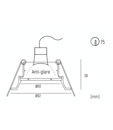 Spot LUMITEK ZEN IP65 BLANC encastrable diam extérieure 92mm 12V pour lampe à culot GU5.3 ou 230V pour GU10