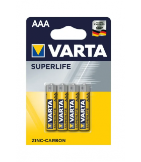 Varta Superlife piles AA Alot de 4 piles R03 1.5V