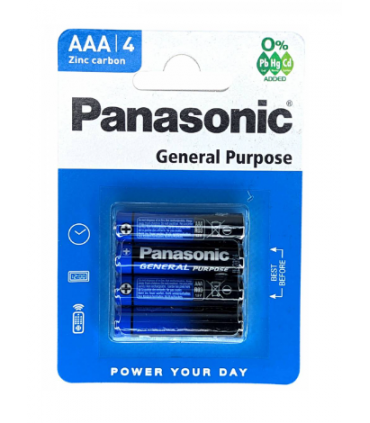 Panasonic  piles AA lot de 4 piles R6 1.5V