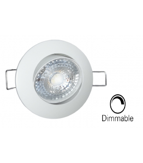 Spot LED orientable Dimmable  8W 3000K blanc chaud 660lumens diamètre de perçage 64mm