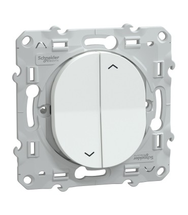 SCHNEIDER Ovalis -  Interrupteur volet-roulant - verrouill méca haut/ bas avec plaque Blanc S260208