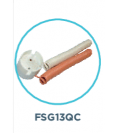 Douille G13 cablée 165cm pour tube forme T8  vendu par 2